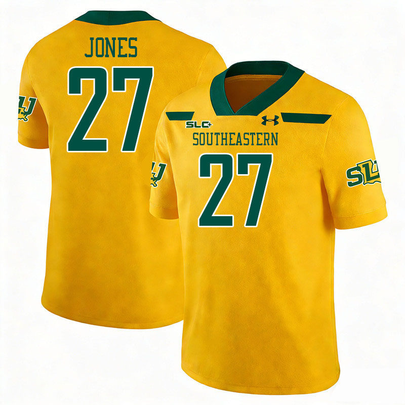 Southeastern Louisiana Lions #27 Jakyri Jones College Football Jerseys,Uniforms Stitched-Gold